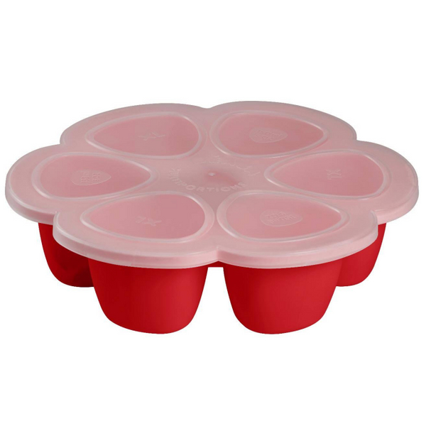 Beaba Multiportions Silicone Tray – 6 x 150ml – Red