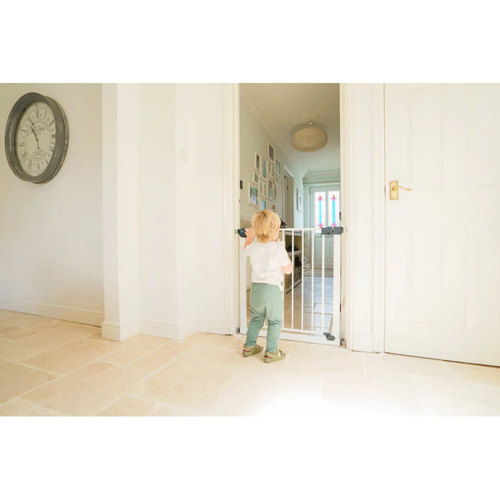 Callowesse Kemble Child & Pet Pressure Fit Safety Gate | 73-80cm x H76cm | Suitable for Doors and Stairs | White | Pack of 2