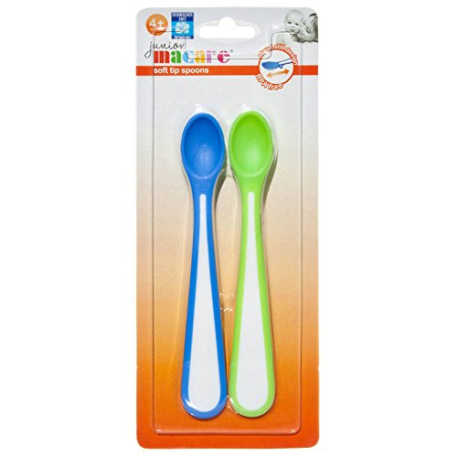 Junior Macare Soft Tip Spoons 2pk – Pink and Green