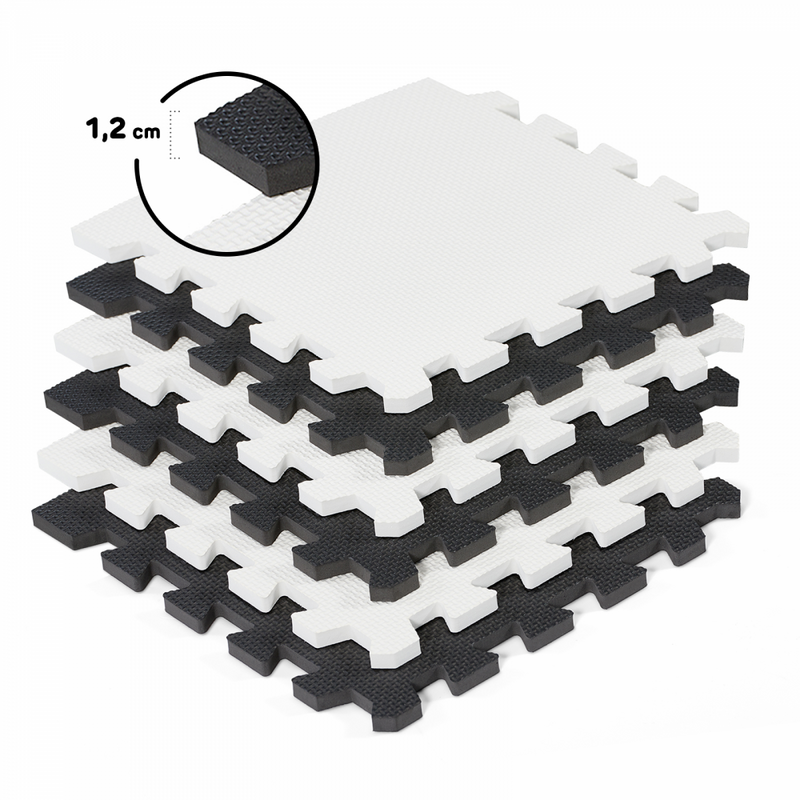 Kinderkraft Luno Puzzle Playmat- Black and White- mat dimensions