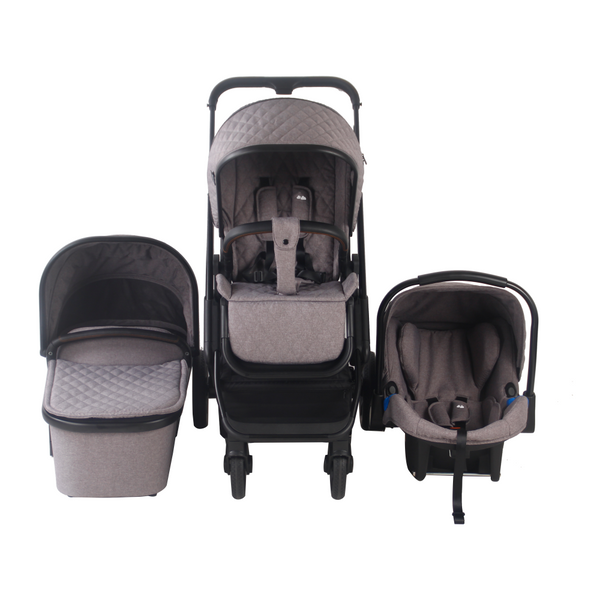 My Babiie MB500 Quilted Travel System – Grey Melange