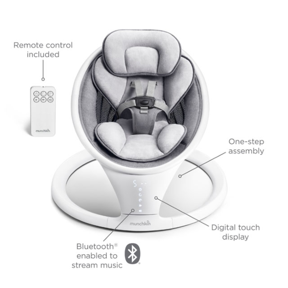 Munchkin Bluetooth Enabled Newborn Swing - Features