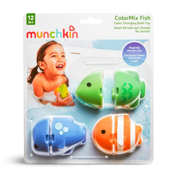 Munchkin Colourmix Fish Colour Changing Bath Toy - Front of Box