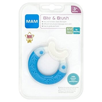 MAM Bite and Brush Teether - Blue