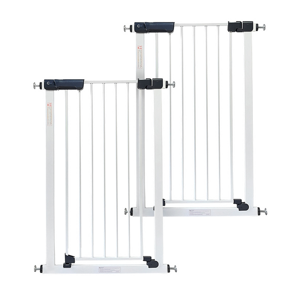 Callowesse Kuvasz Tall & Narrow Child & Pet Pressure Fit Safety Gate | 66-73cm x H76cm | Suitable for Doors and Stairs | White | Pack of 2