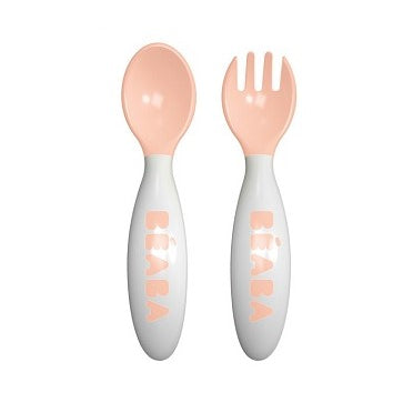Beaba 2nd Age Training Fork and Spoon - Nude