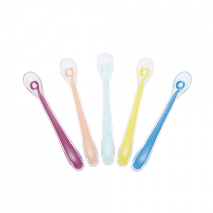 Babymoov Set Of 5 Silicone Baby Spoons – Multicolour