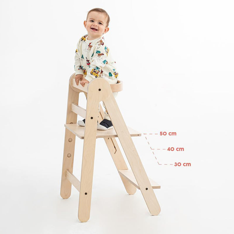 Callowesse FoldAway Learning Tower In Natural Wood – Folding Design
