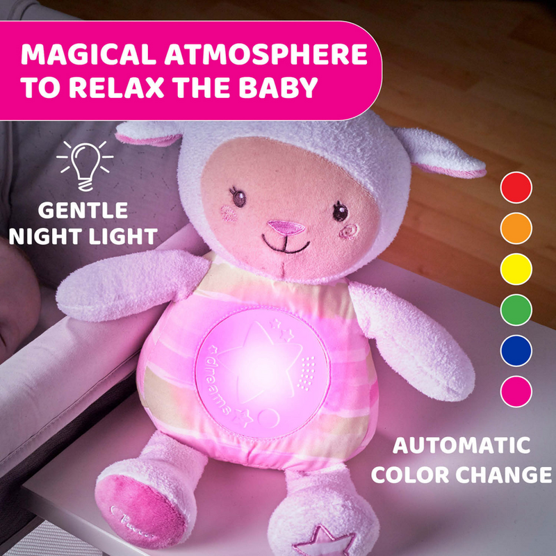 Chicco First Dreams Lullaby Sheep Night Light Projector - Pink