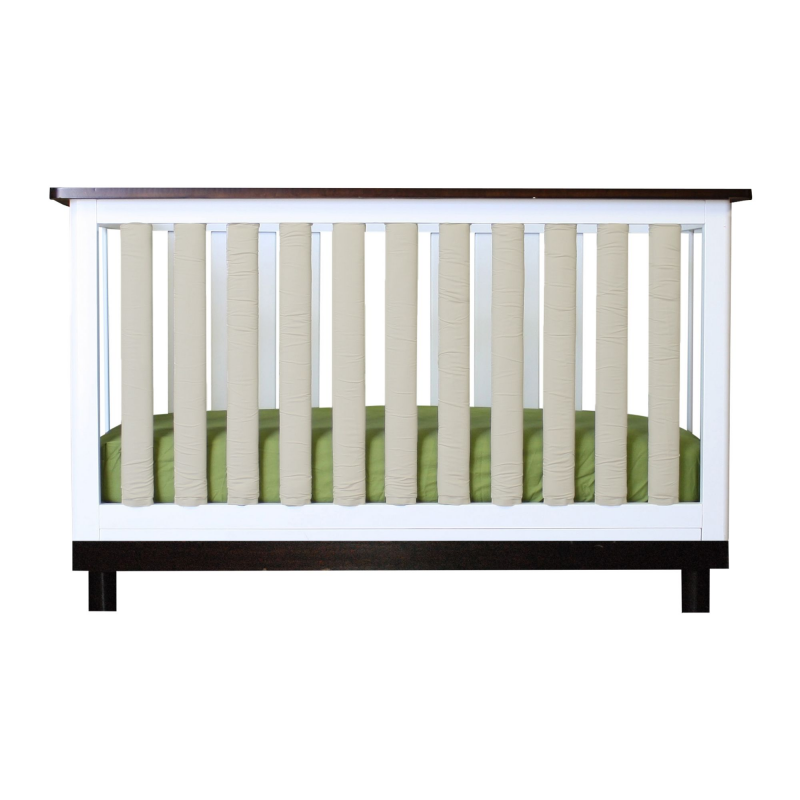 Go Mama Go – Pure Safety Vertical Crib Liners – Khaki and Sage