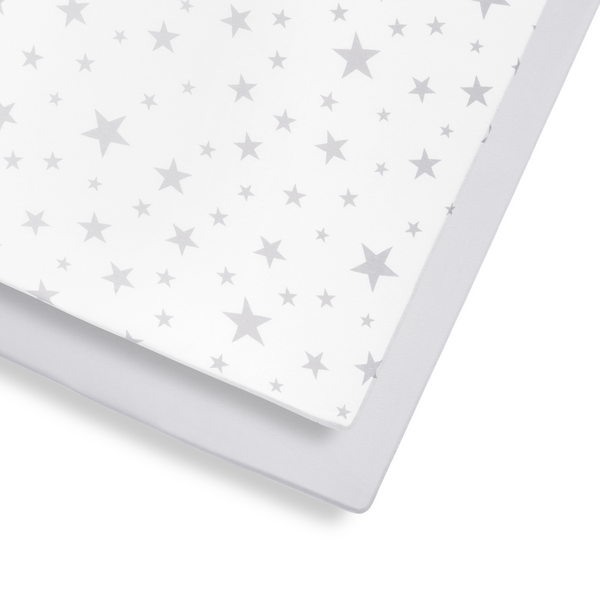 Snuz 2 Pack Cot & Cot Bed Fitted Sheet – Star