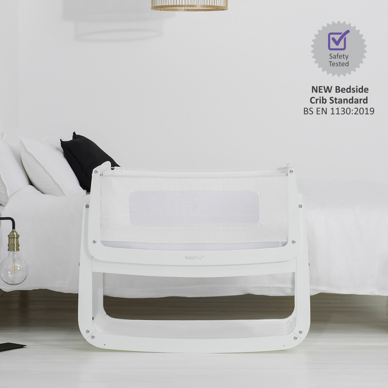 SnuzPod⁴ Bedside Crib & Mattress – White