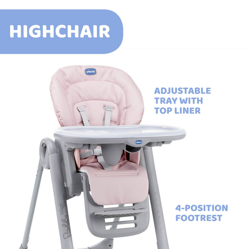Chicco Polly Magic Relax Highchair - Paradise Pink