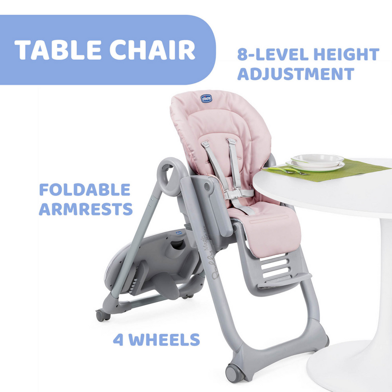 Chicco Polly Magic Relax Highchair - Paradise Pink