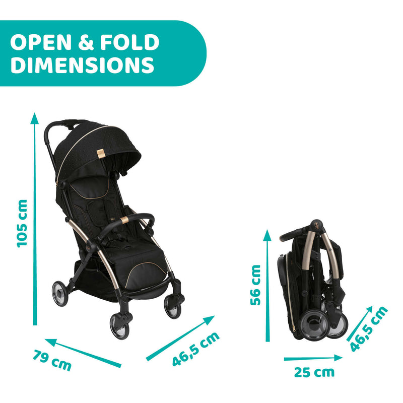 Chicco Goody Plus Stroller - Black Re_Lux