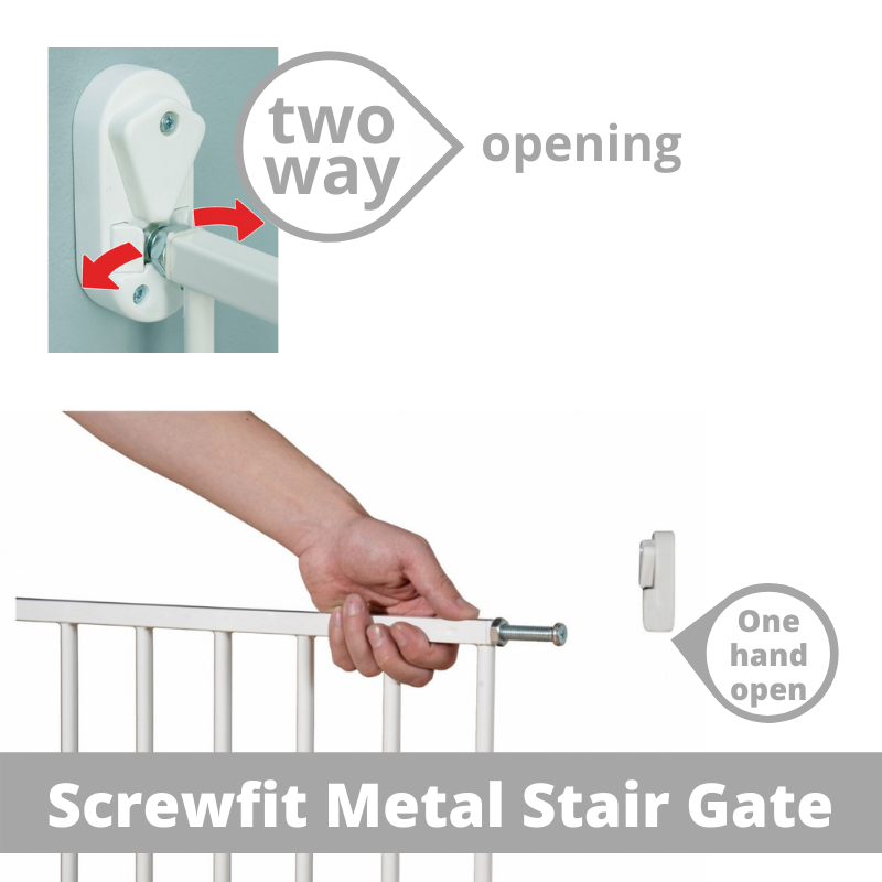 Callowesse Screwfit Metal Stair Gate – 76-81 cm