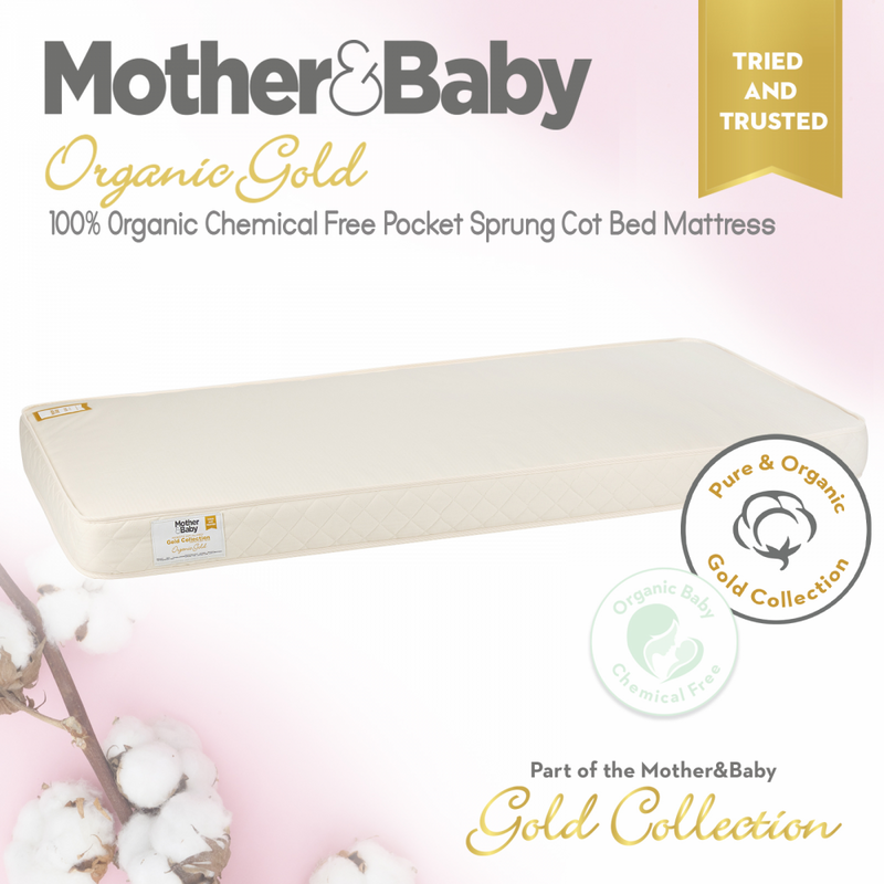 Mother&Baby Organic Gold Chemical Free Cot Bed Mattress._____