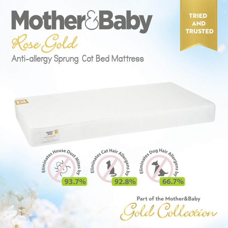 1 mother and baby rose gold cot bed mattress