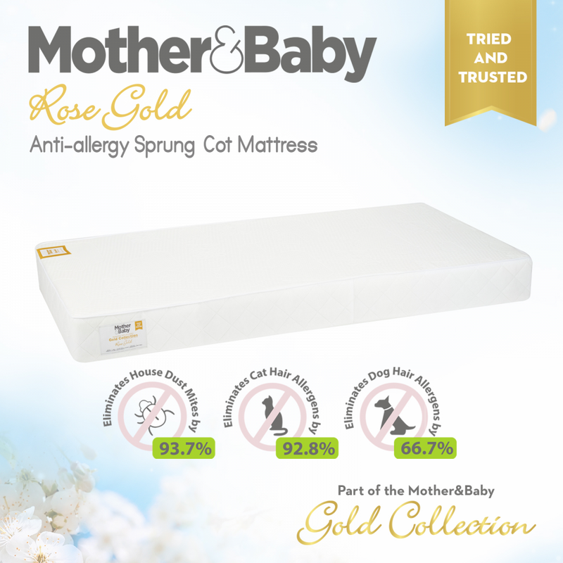 mother and baby rose gold cot mattress