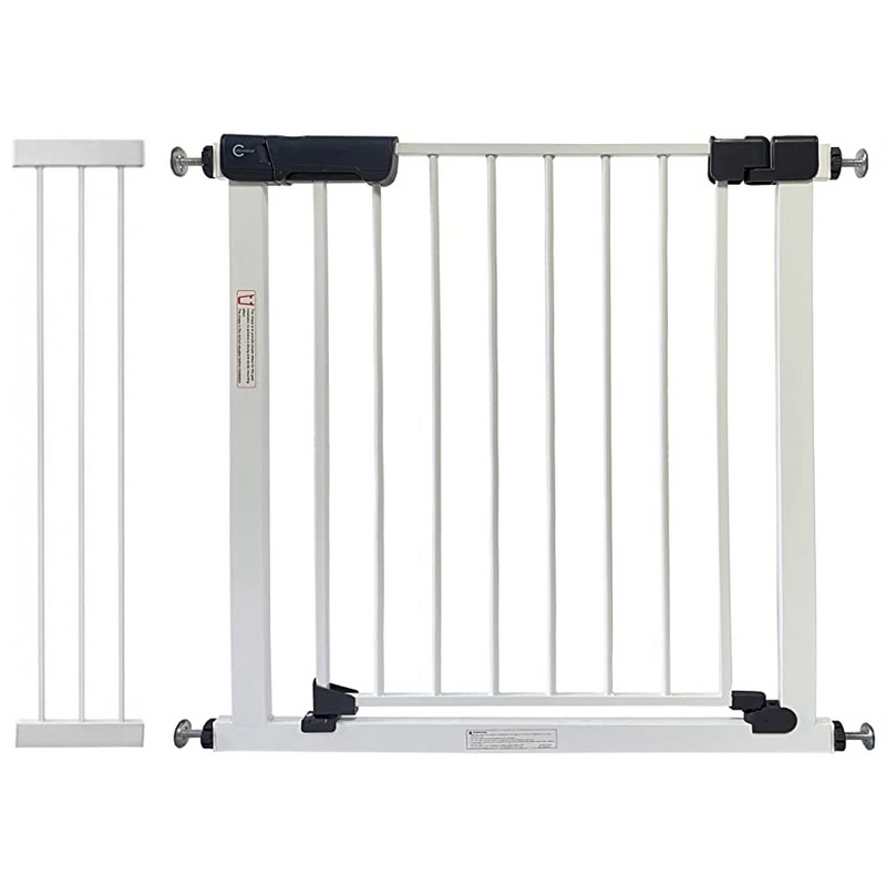 Callowesse Kuvasz Child & Pet Pressure Fit Safety Gate | 97-104cm x H76cm Bundle including 21cm Extension | Suitable for Doors and Stairs | White