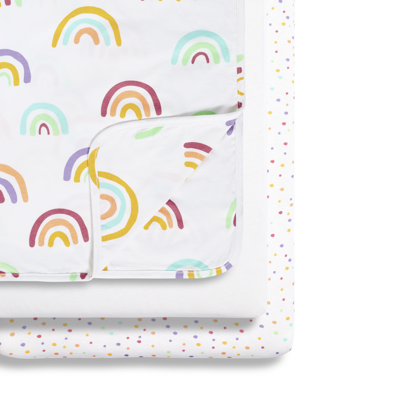 Snuz 3 Piece Crib Bedding Set – Rainbow