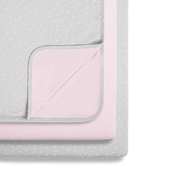 Snuz 3 Piece Crib Bedding Set – Rose Spot