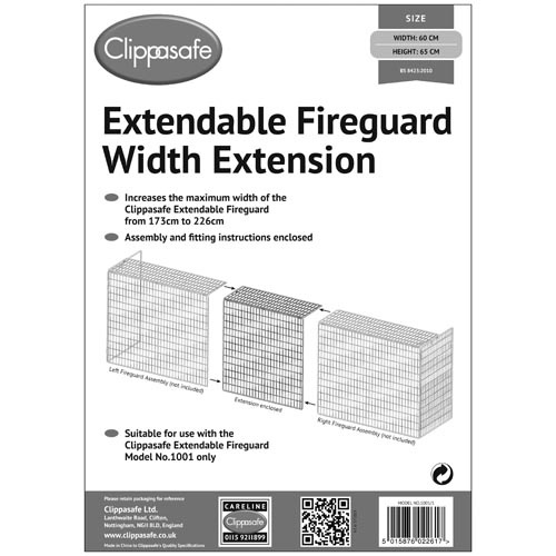 Clippasafe Extendable Fireguard Extension – 60cm