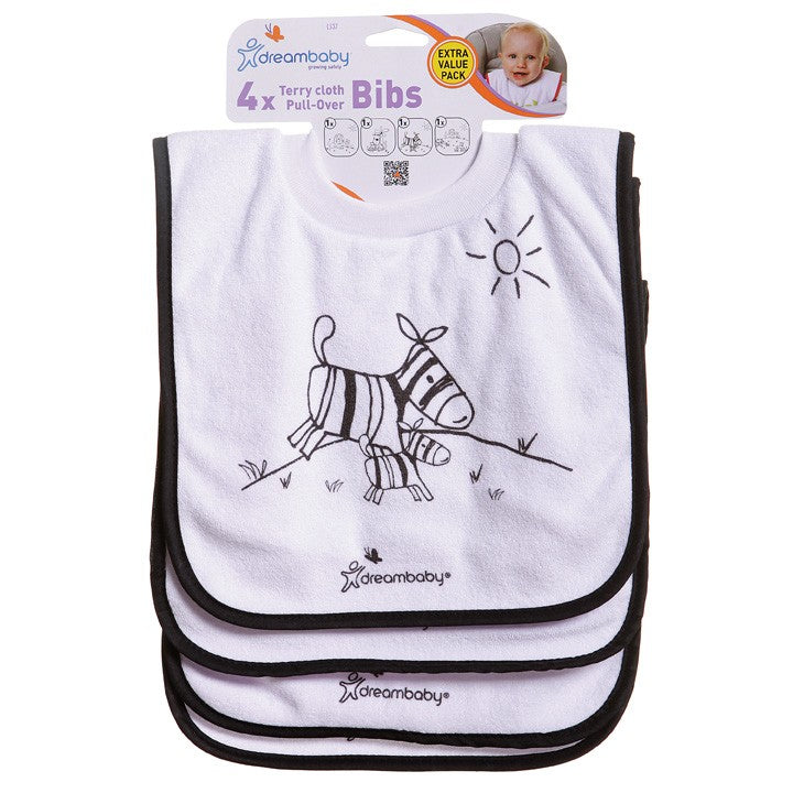 Dreambaby Pull Over Bibs - Jungle - Pack of 4