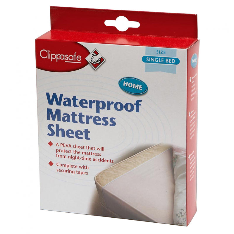Clippasafe Waterproof Mattress Sheet - Single Bed Size
