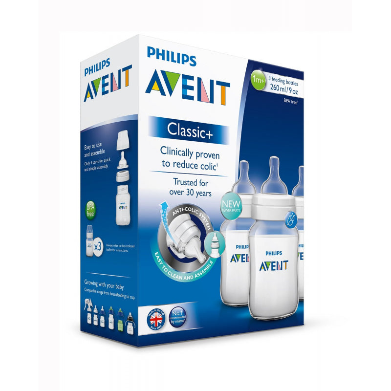 Philips AVENT Classic+ 9oz Baby Bottle - Triple Pack