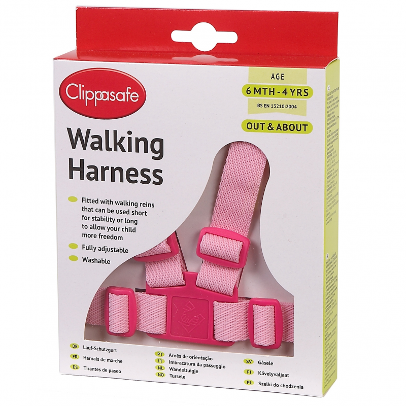 Clippasafe Walking Harness – Pink