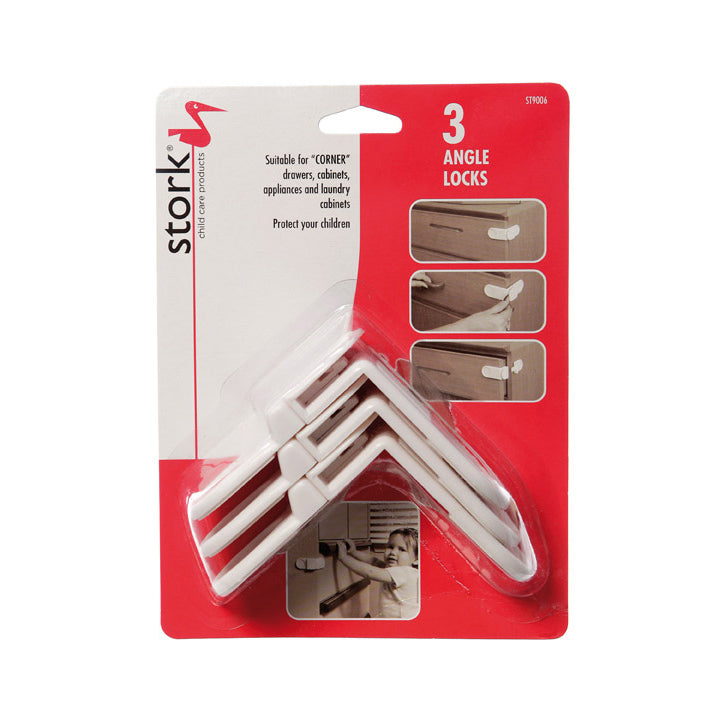 Stork Adhesive Angle Locks - Pack of 3
