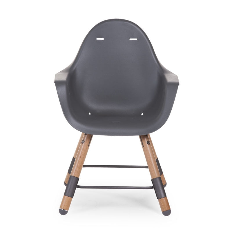 Childhome Evolu 2 Highchair with Newborn Seat, Cushion and Rocking Bars - Anthracite
