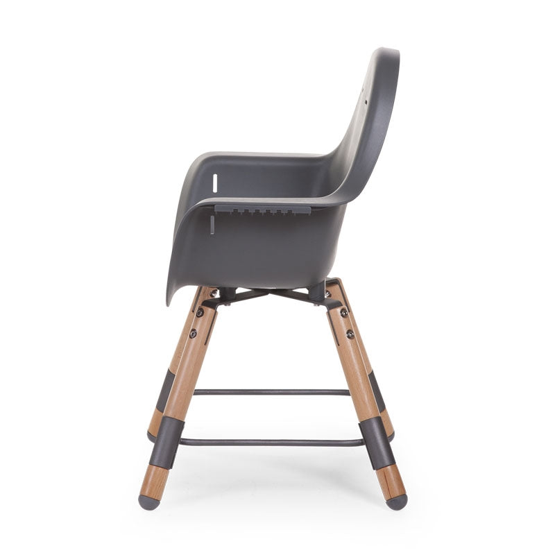 Childhome Evolu 2 Highchair with Newborn Seat and Cushion - Anthracite