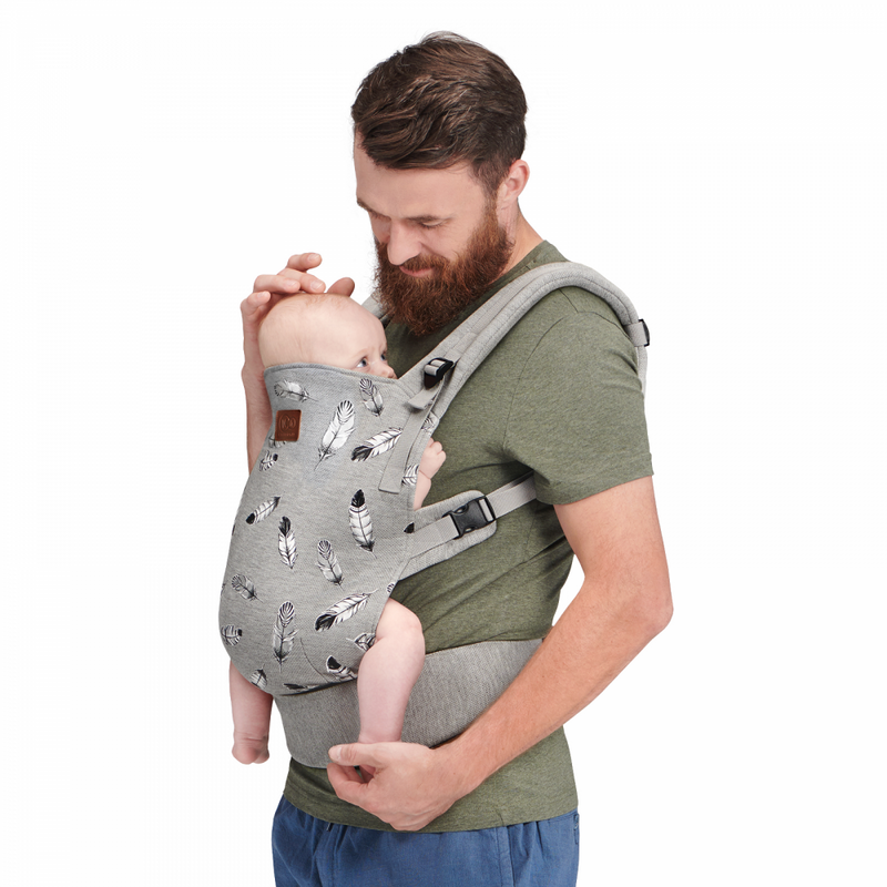 Kinderkraft Milo baby Carrier- Grey- Lifestyle Image 2