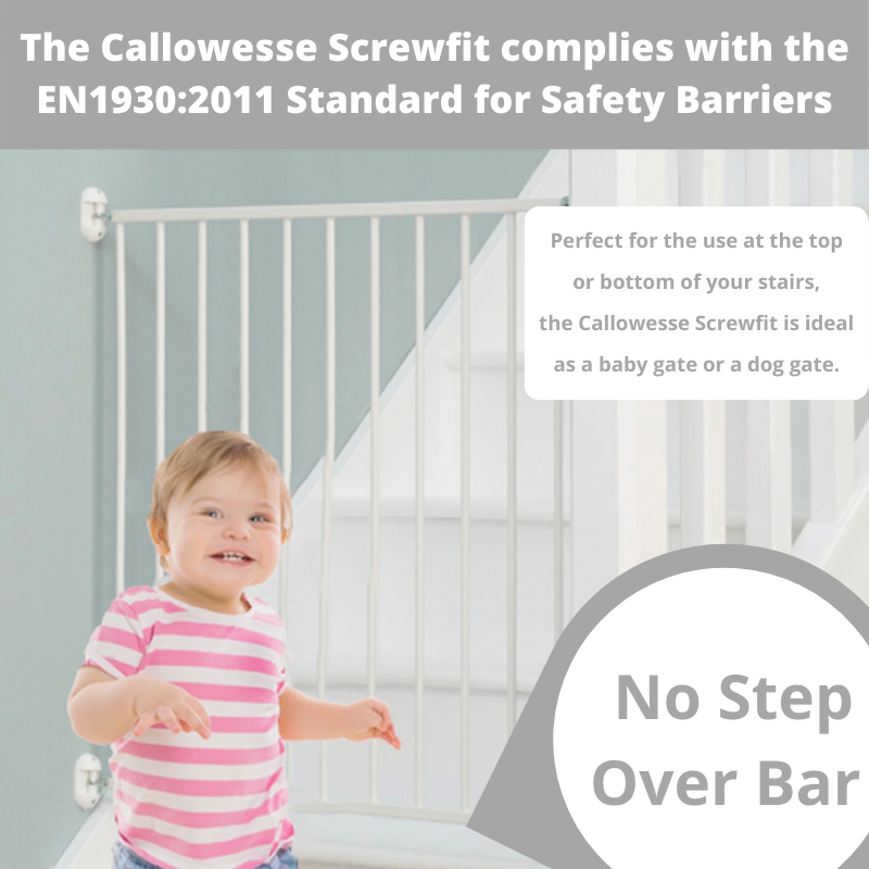 Callowesse Screwfit Metal Stair Gate – 76-81 cm