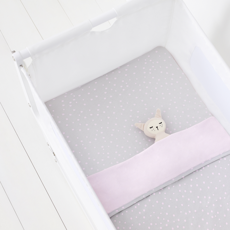 Snuz 3 Piece Crib Bedding Set – Rose Spot