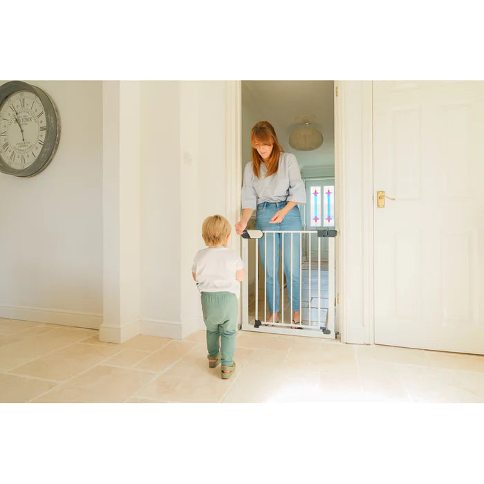 Callowesse Kemble Child & Pet Pressure Fit Safety Gate | 73-80cm x H76cm | Suitable for Doors and Stairs | White | Pack of 2