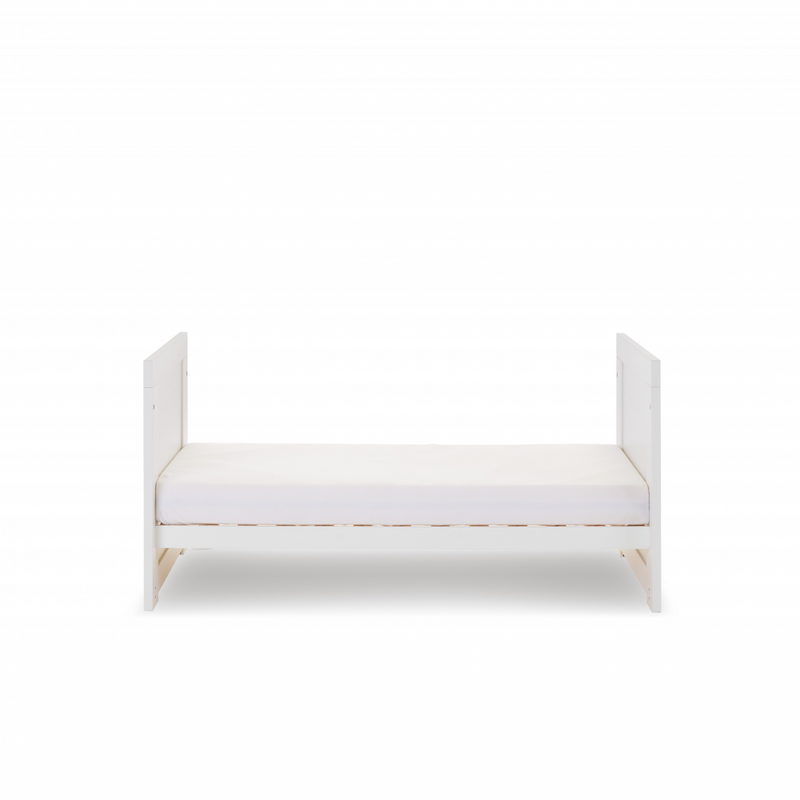 Obaby Nika Mini Cot Bed & Under Drawer- White Wash
