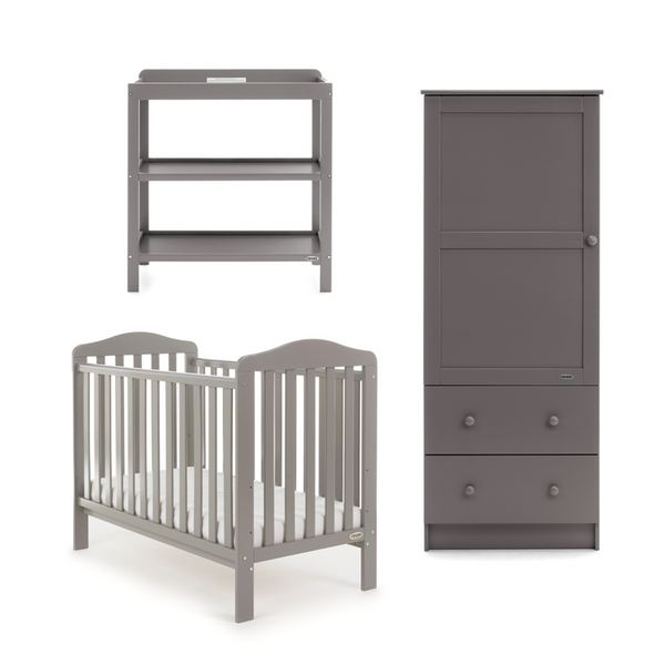 Obaby Ludlow 3 Piece Room Set – Taupe Grey