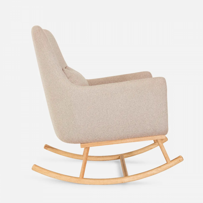Oscar Rocking Chair & Pouffe Set – Stone Chair Side