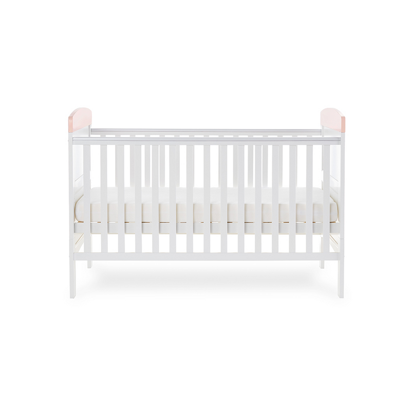 Obaby Grace Inspire Cot Bed – Watercolour Rabbit – Pink