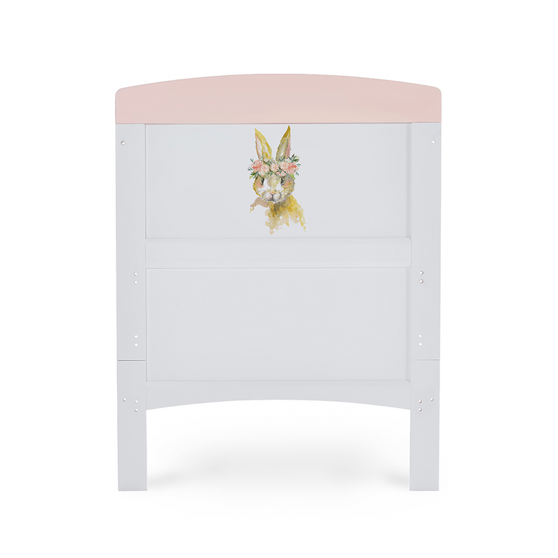 Obaby Grace Inspire Cot Bed – Watercolour Rabbit – Pink