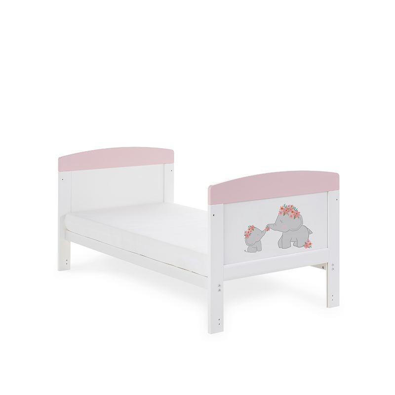 Obaby Grace Inspire Cot Bed – Me & Mini Me Elephants – Pink