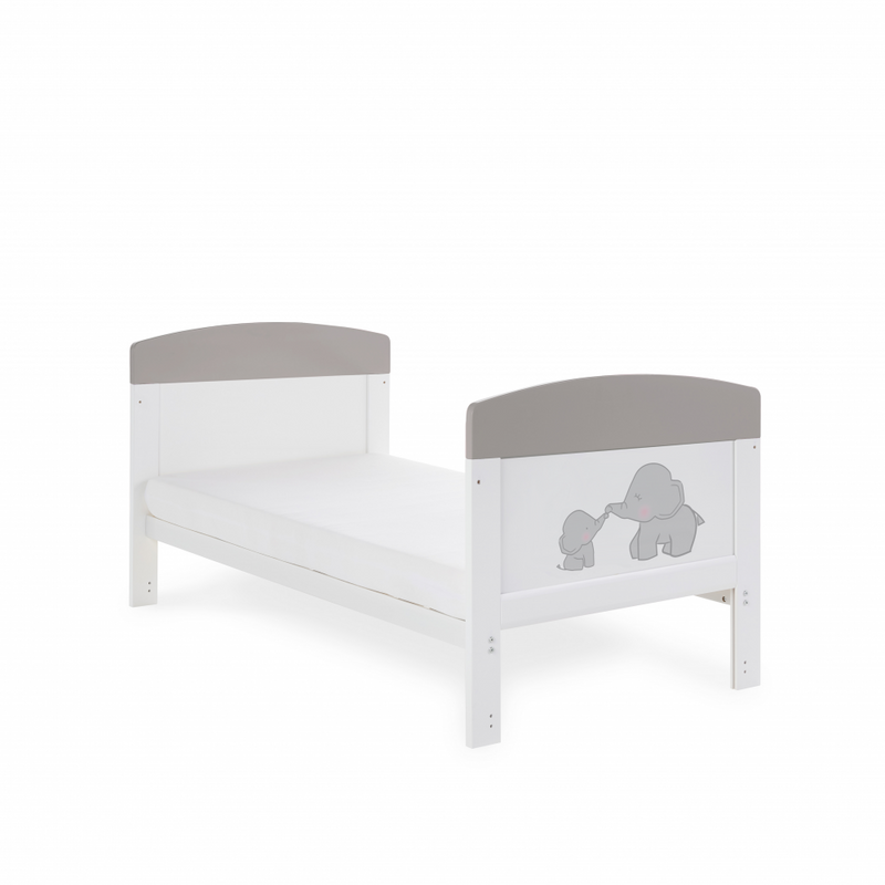 Obaby Grace Inspire Cot Bed – Me & Mini Me Elephants – Grey