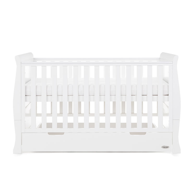 Obaby Stamford Classic Sleigh Cot Bed – White