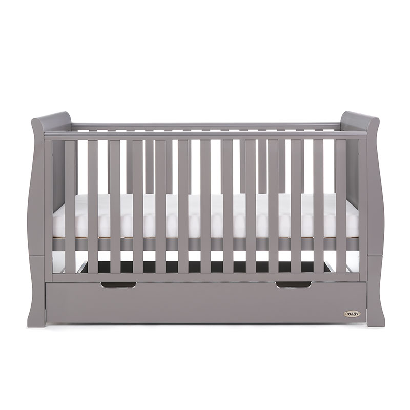 Obaby Stamford Classic Sleigh Cot Bed – Taupe Grey