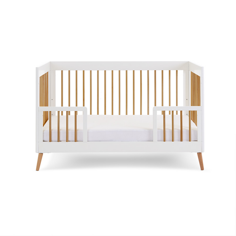 Obaby Maya Cot Bed- Toddler Bed Half Rails Front View
