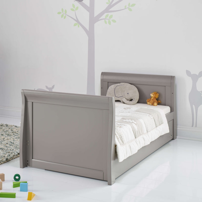 Obaby Stamford Classic Sleigh Cot Bed - Taupe Grey