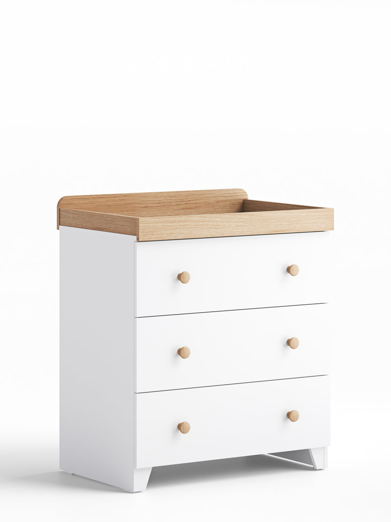 Callowesse Barnack Changing Table Dresser - White &amp; Oak